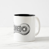 Link "Shred Bike Chain" Zweifarbige Tasse (VorderseiteRechts)