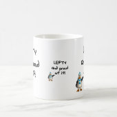 Link und stolz auf es! Linkshändige lustige Kaffeetasse (Mittel)