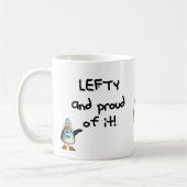 Link und stolz auf es! Linkshändige lustige Kaffeetasse (Links)