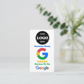 Link zum QR-Code von Google Review Business-Logo Visitenkarte (Stehend Vorderseite)