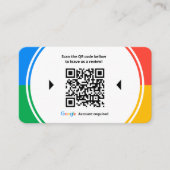 Link zur Geschäftsbewertung Google 5 Star-Bewertun Visitenkarte (Vorderseite)