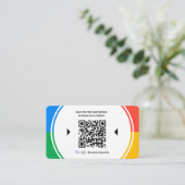 Link zur Geschäftsbewertung Google 5 Star-Bewertun Visitenkarte (Stehend Vorderseite)
