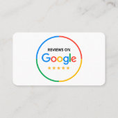 Link zur Geschäftsbewertung Google 5 Star-Bewertun Visitenkarte (Rückseite)
