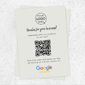 Link zur Google-Bewertung | QR Code Gray Business Begleitkarte