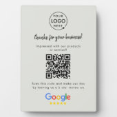 Link zur Google-Bewertung | QR Code Gray Business  Fotoplatte (Vorderseite)