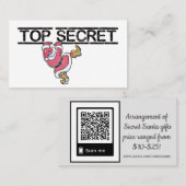 Link zur Sammlung geheimer Weihnachtsgeschenke Visitenkarte (Vorne/Hinten)