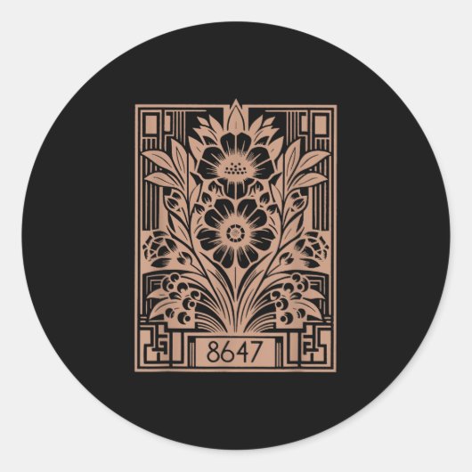 Linke, 86 47 Anti Trump, Feministin Runder Aufkleber (Vorderseite)