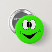 Linke Green Albern Googlie Eyes Face Button (Vorne & Hinten)