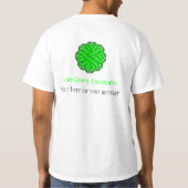 Linke Green Blume Ribbon T-Shirt (Rückseite)