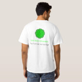 Linke Green Blume Ribbon T-Shirt (Schwarz voll)