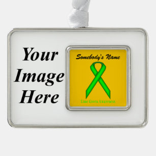 Linke Green Standard Ribbon Tmpl (H-I) von K Yonci Rahmen-Ornament Silber