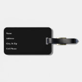 Linke Green und Black Polka Dot Design Gepäckanhänger (Rückseite horizontal)