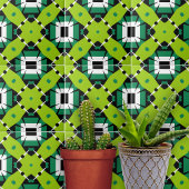 Linke grün Moderne Abstrakte Mosaik Geometric Fliese