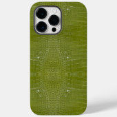 Linke grüne Alligator Textur Case-Mate iPhone Hülle (Rückseite)