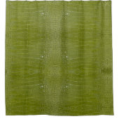 Linke grüne Alligator Textur Duschvorhang (Vorderseite)