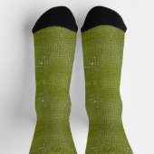 Linke grüne Alligator Textur Socken (Oben)