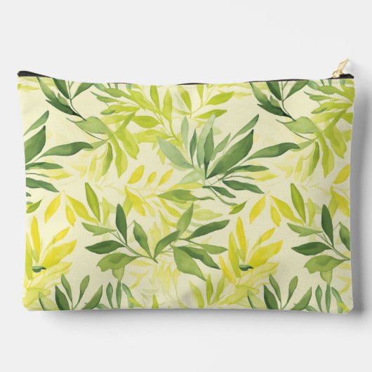 Linke grüne Blätter drucken Nähtasche schneiden Zubehörtasche (Rückseite)