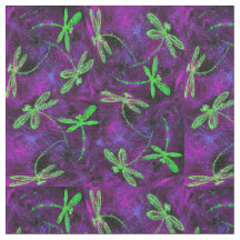 Linke grüne Libellen auf heiß rosa und Lila