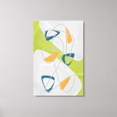 Linke grüne Malerei Mitte Jahrhundert Modernes Abs Leinwanddruck (Vorderseite)