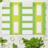 Linke grüne Weiße Farbe Moderner Streifen Geschirrtuch (Gefaltet)