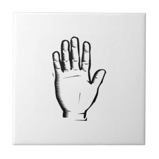 Linke Hand Fliese (Vorderseite)