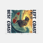 Linke Küste, Beste Küste Rede Mit Cool Surfing Be Fleecedecke (Vorderseite (Horizontal))