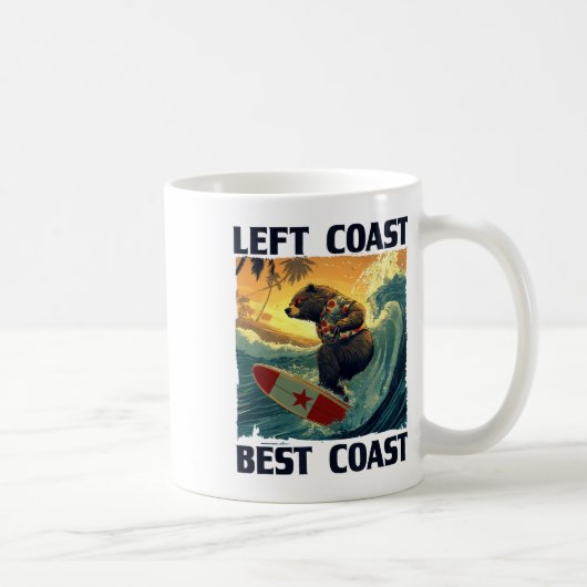 Linke Küste, Beste Küste Rede Mit Cool Surfing Be Kaffeetasse (Rechts)