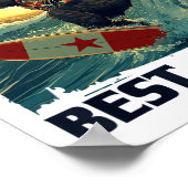Linke Küste, Beste Küste Rede Mit Cool Surfing Be Poster (Ecke)