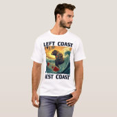 Linke Küste, Beste Küste Rede Mit Cool Surfing Be T-Shirt (Vorne ganz)