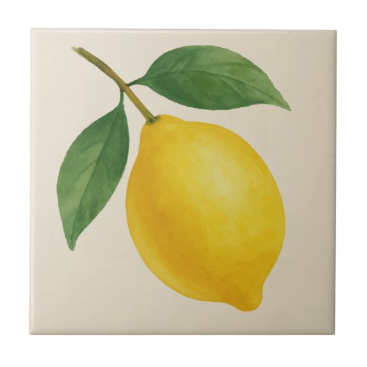 Linke Lemon Tile - Wasserfarben Fliese (Vorderseite)