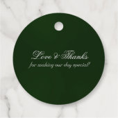 Linked Hearts Calligraphy - Emerald/Silver 2 Geschenkanhänger (Rückseite)