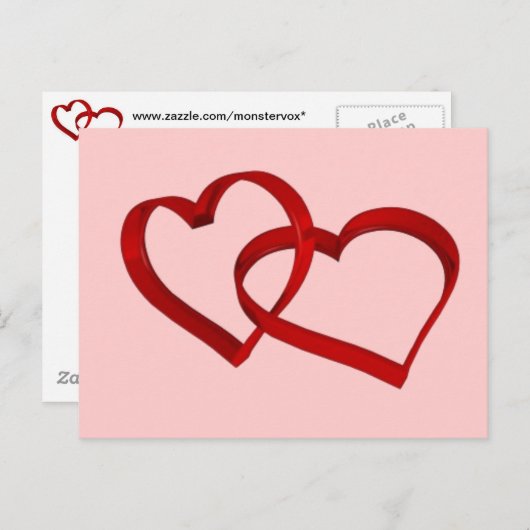 Linked Hearts Postkarte (Vorne/Hinten)