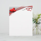 Linked Hearts Stationery (Stehend Vorderseite)