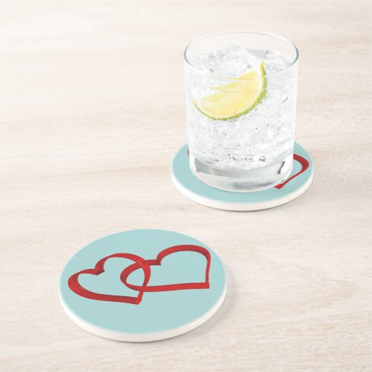 Linked Hearts-Untersetzer Untersetzer (Seite)