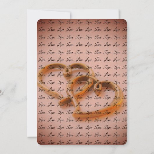 Linked Hearts Wedding Einladung (Rückseite)