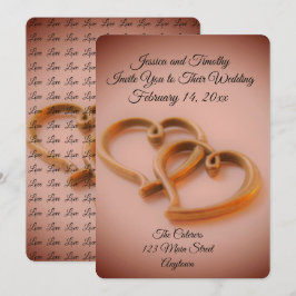 Linked Hearts Wedding Einladung