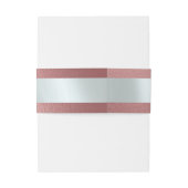 Linked Leaf Monogram - Rose Gold Einladungsbanderole (Rückseitenbeispiel)