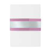 Linked Leaf Monogram - Rose Pink Einladungsbanderole (Rückseitenbeispiel)