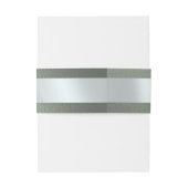 Linked Leaf Monogram - Sage Einladungsbanderole (Rückseitenbeispiel)