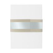 Linked Leaf Monogram - Wheat Einladungsbanderole (Rückseitenbeispiel)