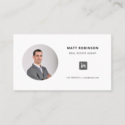 LinkedIn berufliches Geschäftsbüro Telefonnummerkarte (Vorderseite)