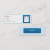 LinkedIn - dünn Mini Visitenkarte (Vorne/Hinten)
