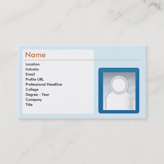 LinkedIn - Geschäft Visitenkarte (Vorderseite)