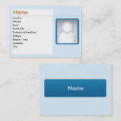 LinkedIn - mollig Visitenkarte (Vorne/Hinten)