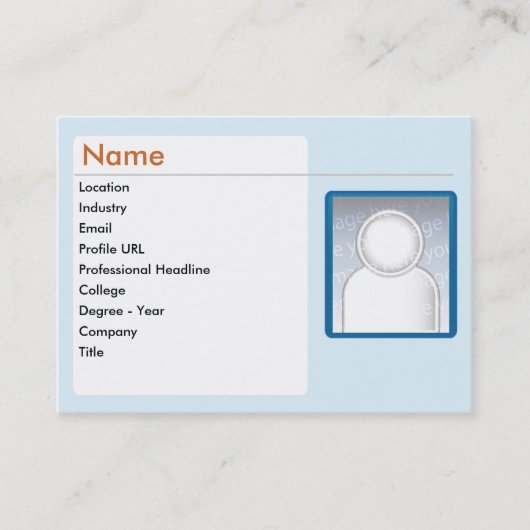 LinkedIn - mollig Visitenkarte (Vorderseite)