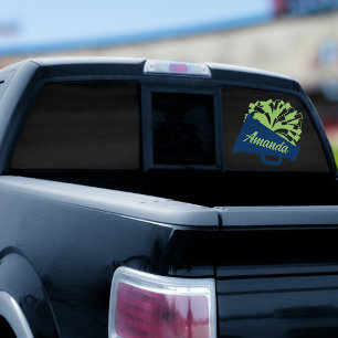 Linker Cheerleading-Aufkleber für die Heckscheibe Fensteraufkleber