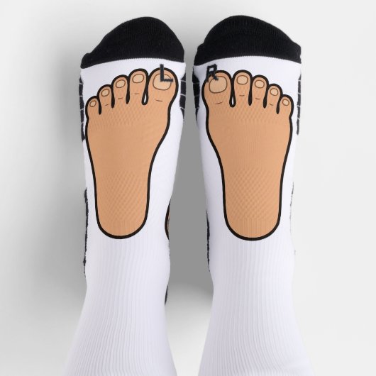 Linker Fuß Rechter Fuß Cartoon Socken (Oben)