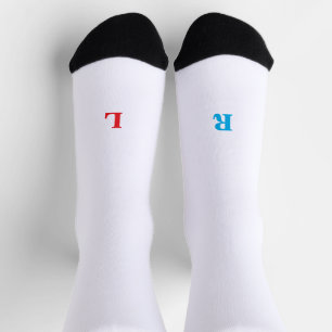 Linker Fuß Rechter Fuß Rot Blau Socken
