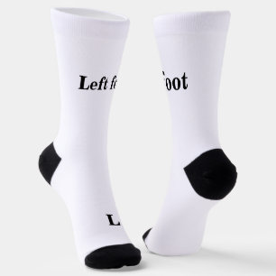 Linker Fuß Rechter Fuß Weiß Schwarz Socken