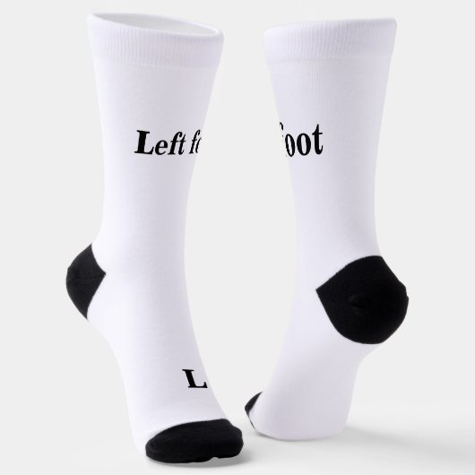 Linker Fuß Rechter Fuß Weiß Schwarz Socken (Gewinkelt)